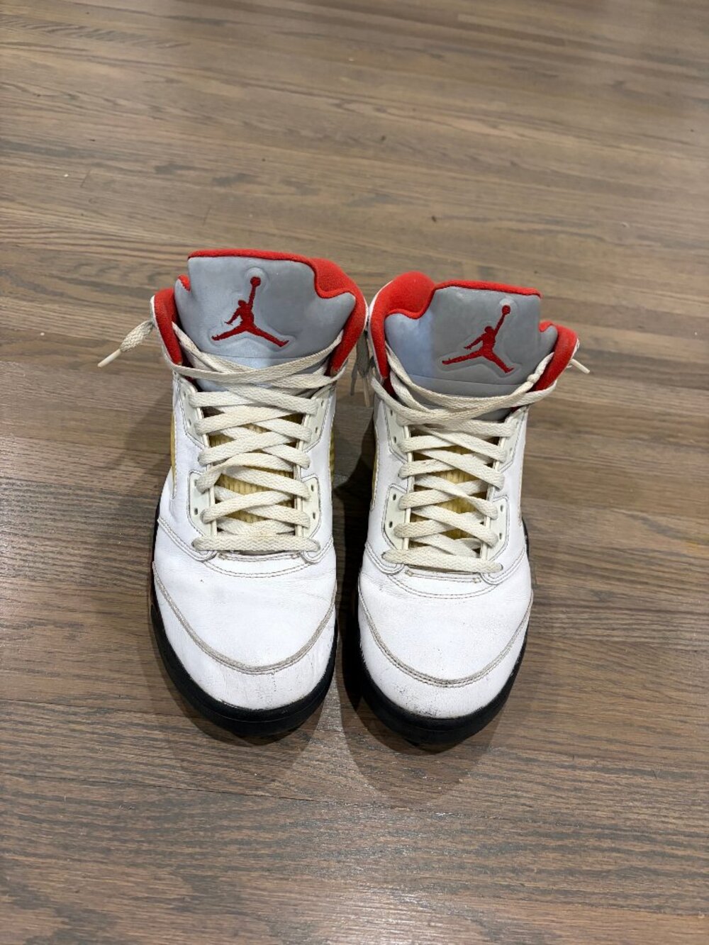 Nike 10 Air Jordan 5 Retro Fire Red True White/Red/Black Mid Top Mens DA1911-102